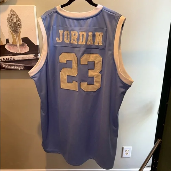 NWT Adidas/True School Authentic UNC 23 Michael Jordan Jersey MSRP $300 - Picture 6 of 13
